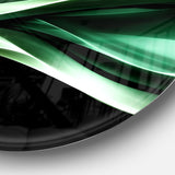 Glittering Green Pattern' Disc Abstract Circle Metal Wall Art
