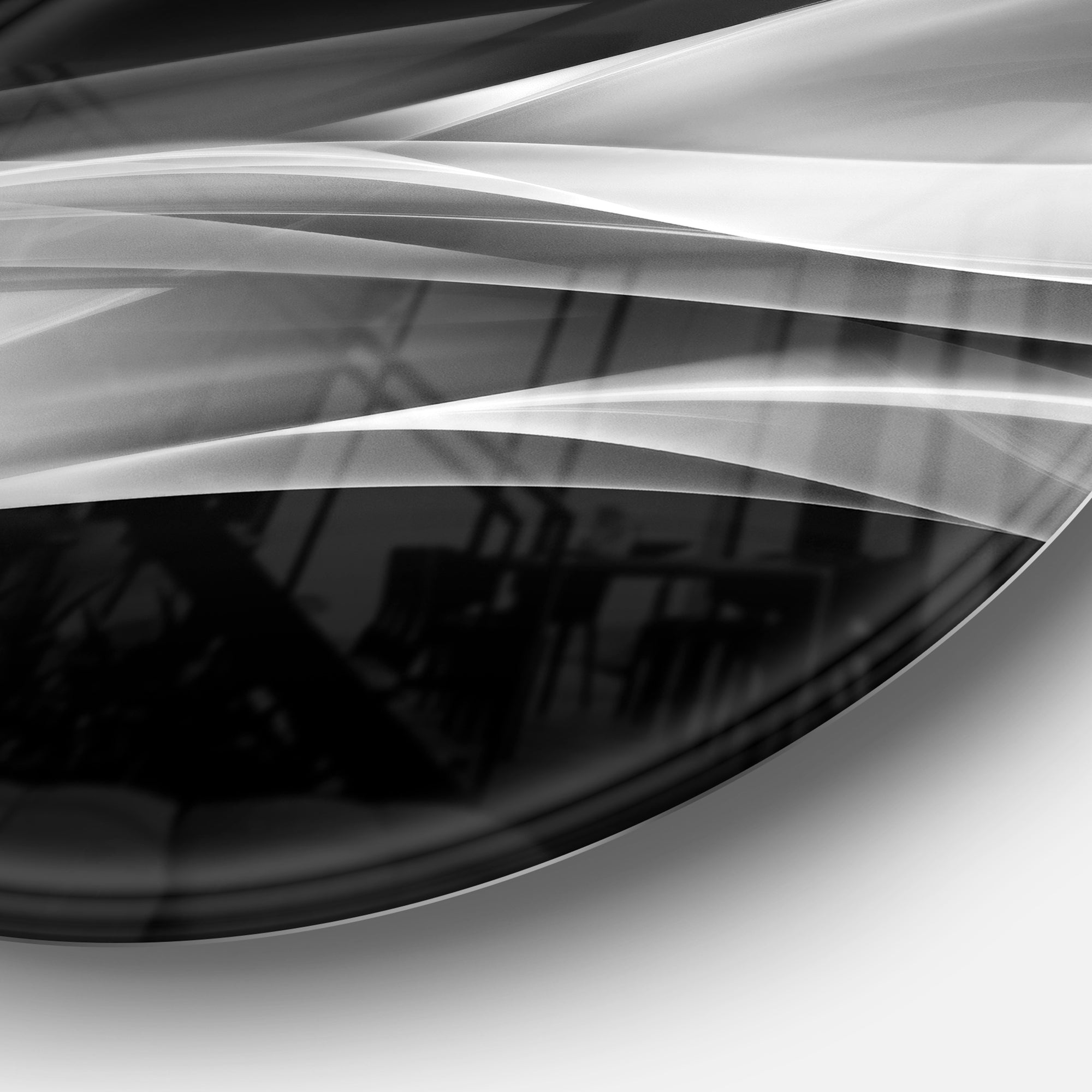 Glittering Silver Pattern' Disc Abstract Circle Metal Wall Art