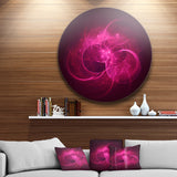 Glowing Magenta Circles' Disc Abstract Circle Metal Wall Art