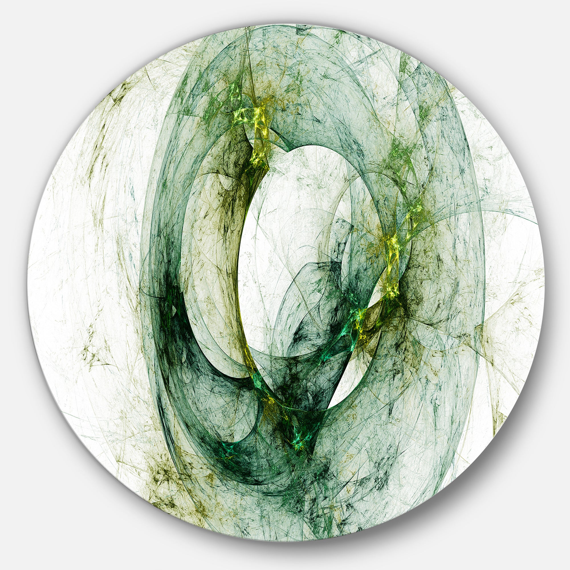 Far Spherical Galaxy Brown' Disc Abstract Circle Metal Wall Art