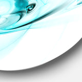 Colored Smoke Light Blue' Disc Abstract Circle Metal Wall Art