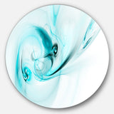 Colored Smoke Light Blue' Disc Abstract Circle Metal Wall Art