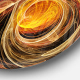 Orange Ball of Yarn' Disc Abstract Circle Metal Wall Art