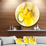 Light Yellow Nebula Star' Disc Abstract Circle Metal Wall Art