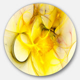 Light Yellow Nebula Star' Disc Abstract Circle Metal Wall Art