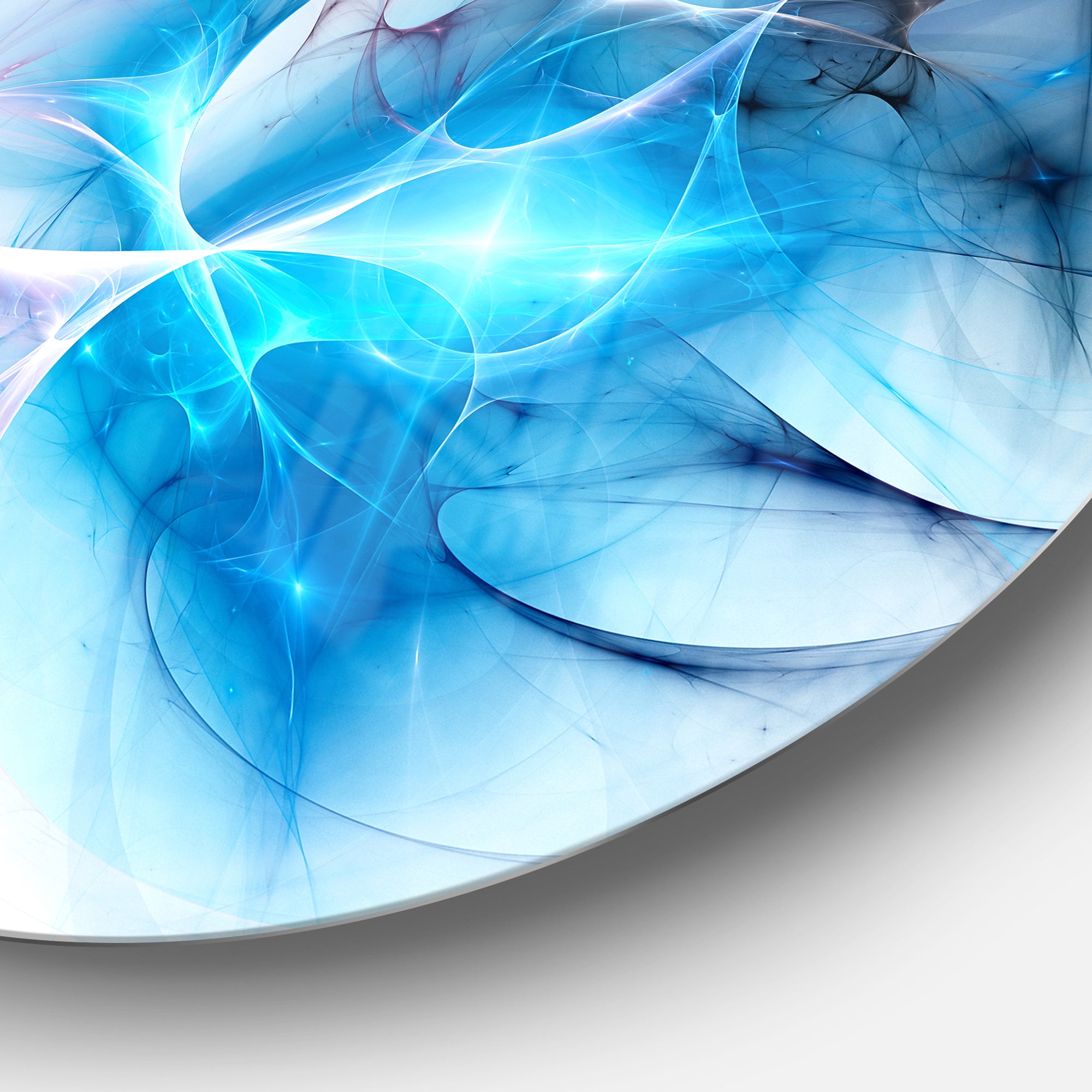 Blue Nebula Star' Disc Abstract Circle Metal Wall Art