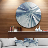 Blue 3D Textured Art' Abstract Circle Metal Wall Art