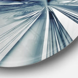 Blue 3D Textured Art' Abstract Circle Metal Wall Art