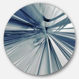 Blue 3D Textured Art' Abstract Circle Metal Wall Art