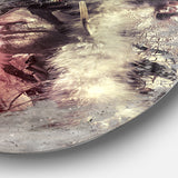 Native American Indian Warrior' Abstract Portrait Circle Metal Wall Art