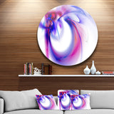 Purple Abstract Fractal Art' Abstract Circle Metal Wall Art