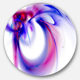 Purple Abstract Fractal Art' Abstract Circle Metal Wall Art