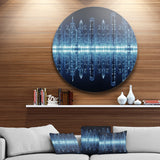 Seamless City' Cityscape Photo Circle Metal Wall Art
