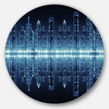 Seamless City' Cityscape Photo Circle Metal Wall Art