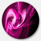 Colored Smoke Spiral Purple' Abstract Circle Metal Wall Art