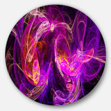 Colored Smoke Blue Purple' Abstract Circle Metal Wall Art