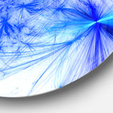 Christmas Fireworks Blue' Large Contemporary Circle Metal Wall Arts