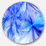 Christmas Fireworks Blue' Large Contemporary Circle Metal Wall Arts