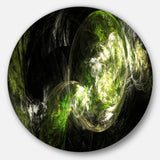 Billowing Smoke Green' Abstract Circle Metal Wall Art