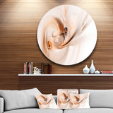Spiral Nebula Space Orange' Large Abstract Circle Metal Wall Art