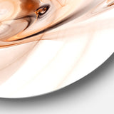 Spiral Nebula Space Orange' Large Abstract Circle Metal Wall Art
