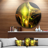Golden Bright Candle' Abstract Circle Metal Wall Art