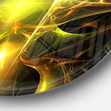 Golden Bright Candle' Abstract Circle Metal Wall Art