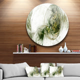 Colored Smoke Green' Abstract Circle Metal Wall Art