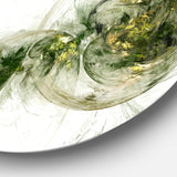 Colored Smoke Green' Abstract Circle Metal Wall Art