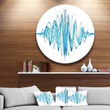 Blue Circled Waves' Abstract Circle Metal Wall Art