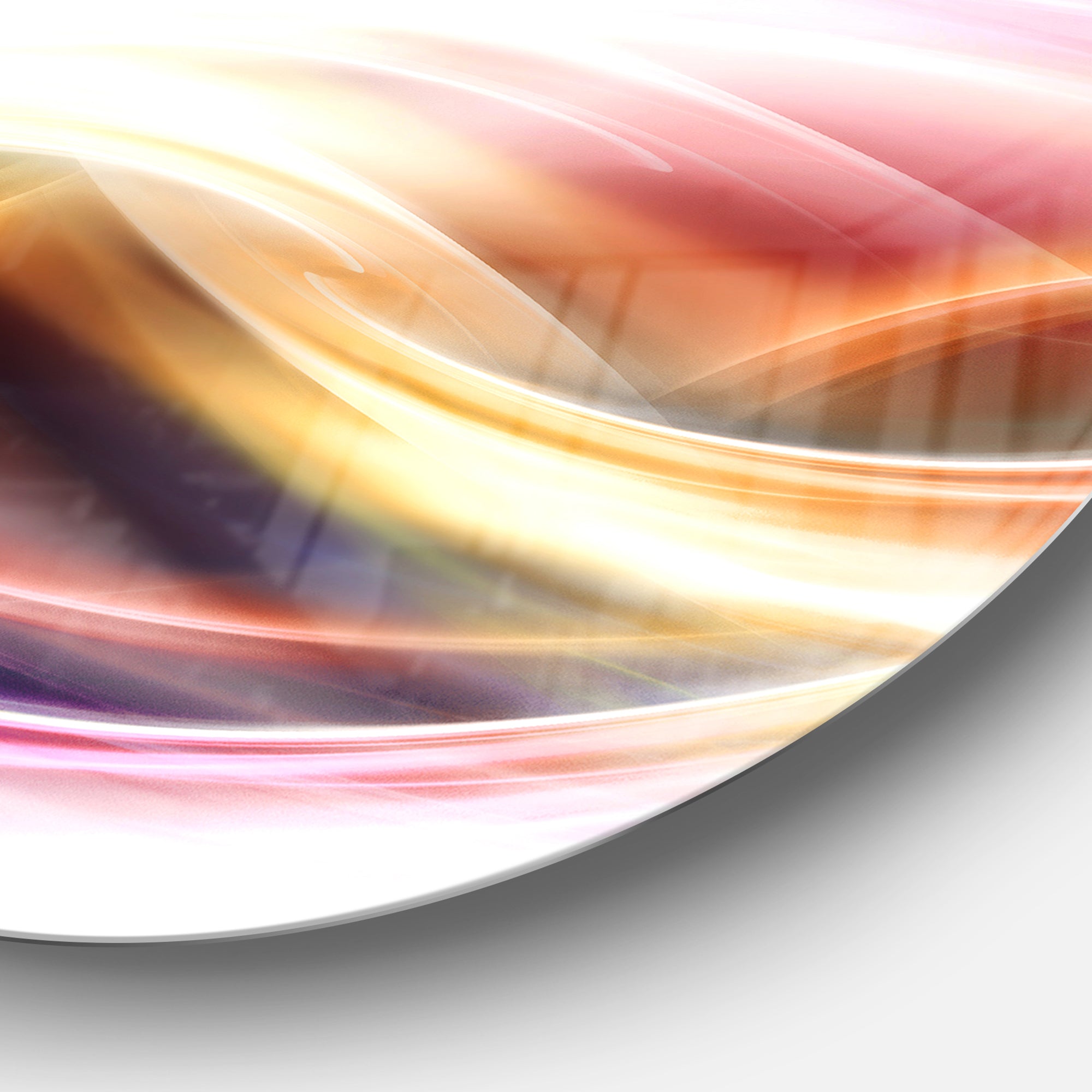 Elegant Light Color Pattern' Abstract Circle Metal Wall Art