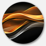 Gold Silver Inward Lines' Abstract Circle Metal Wall Art