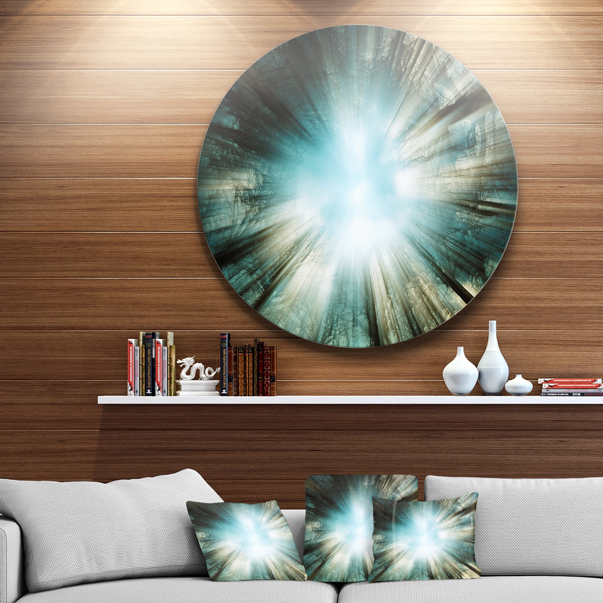 Light From Sky' Abstract Circle Metal Wall Art