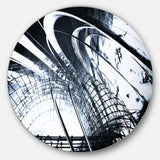 3D Abstract Art Black Structural' Abstract Circle Metal Wall Art