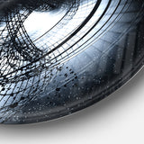 3D Abstract Art Black Spiral' Abstract Circle Metal Wall Art
