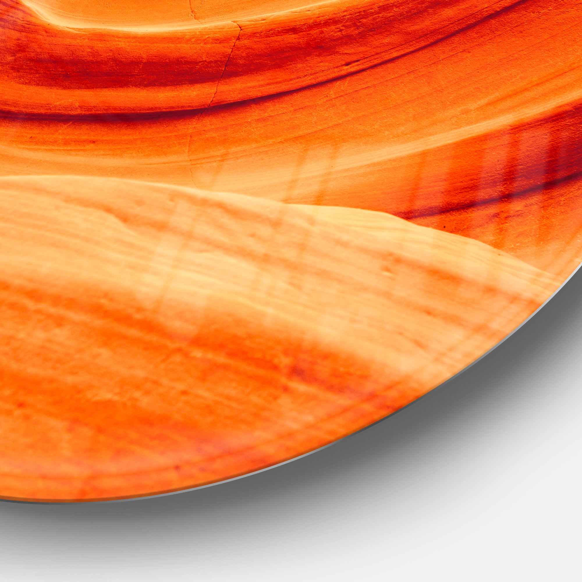 Antelope Canyon Orange Wall' Landscape Photography Circle Metal Wall Art