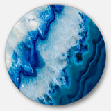 Geode Slice Macro' Abstract Circle Metal Wall Art