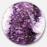 Purple Precious Stones' Abstract Circle Metal Wall Art
