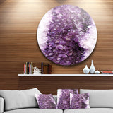 Purple Precious Stones' Abstract Circle Metal Wall Art