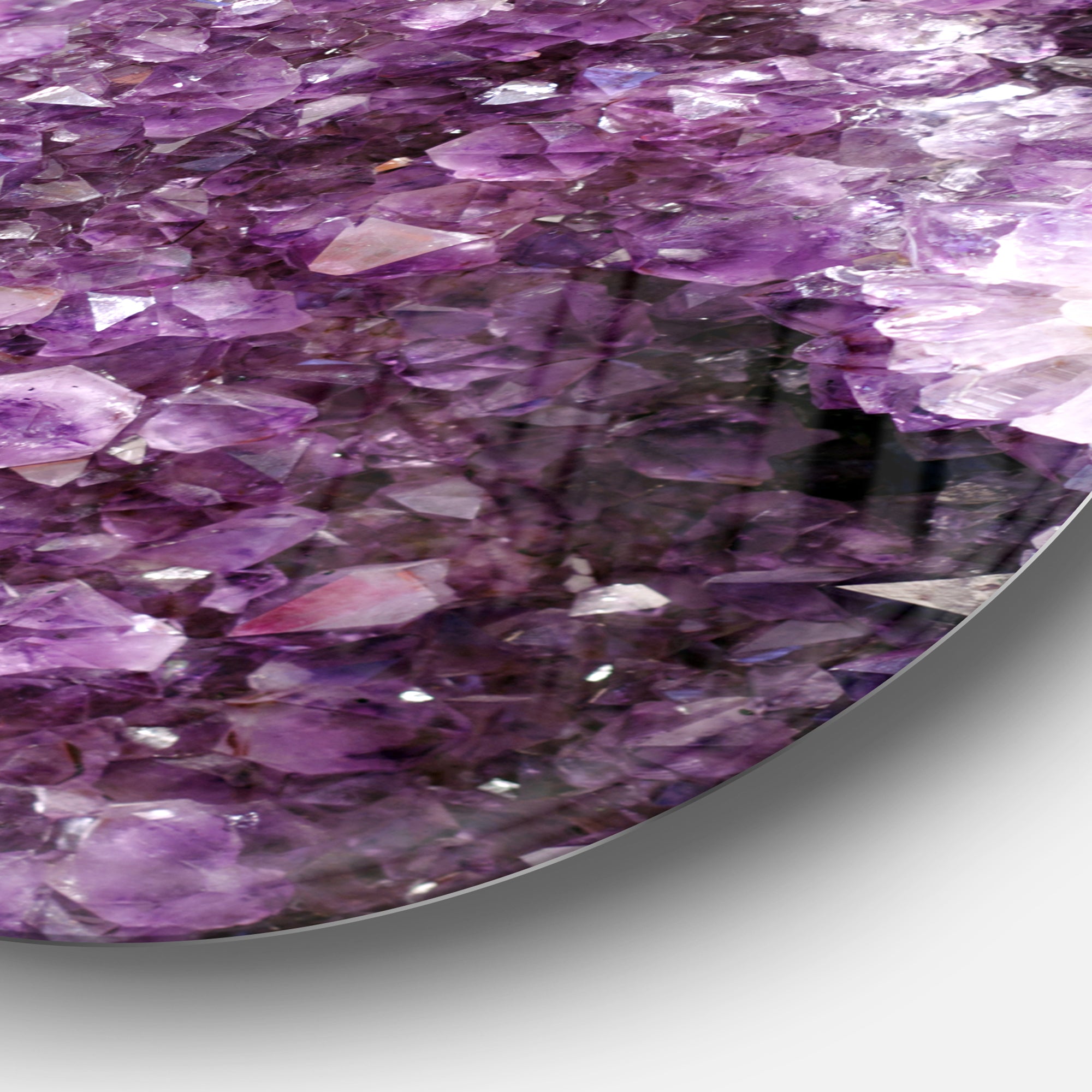 Purple Precious Stones' Abstract Circle Metal Wall Art