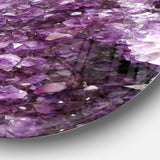 Purple Precious Stones' Abstract Circle Metal Wall Art