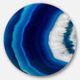 Blue Agate Crystal' Abstract Circle Metal Wall Art