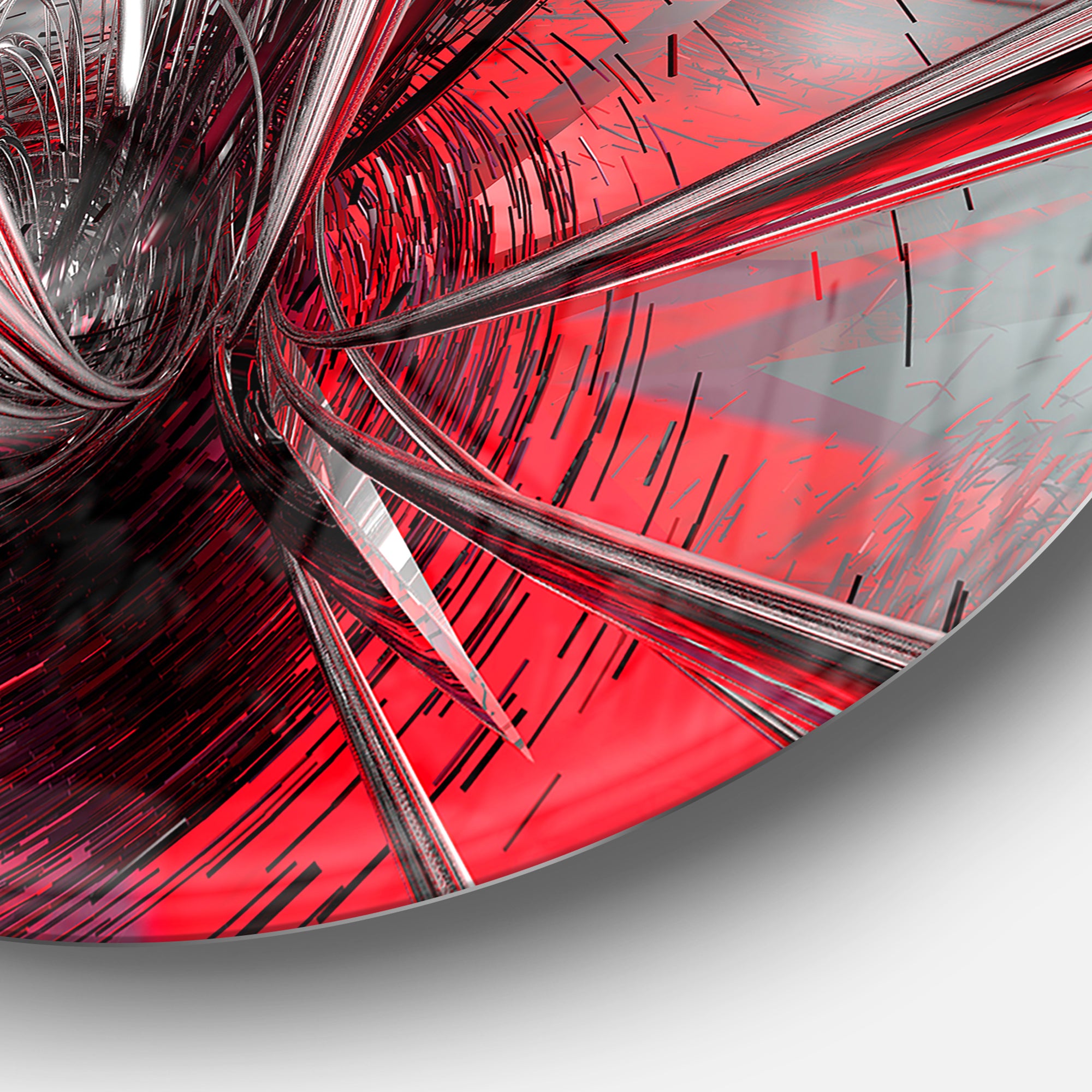 Fractal 3D Deep into Middle' Abstract Circle Metal Wall Art