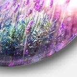 Growing and Blooming Lavender' Floral Circle Metal Wall Art