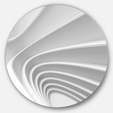Fractal Bulgy Layered 3D Waves' Abstract Circle Metal Wall Art