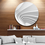 Fractal Bulgy Layered 3D Waves' Abstract Circle Metal Wall Art