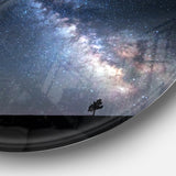 Summer Night with Stars in Crimea' Circle Landscape Circle Metal Wall Art