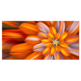 Massive Orange Fractal Flower Wall Art