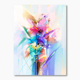 Abstract Colorful Spring Flowers Wall Art