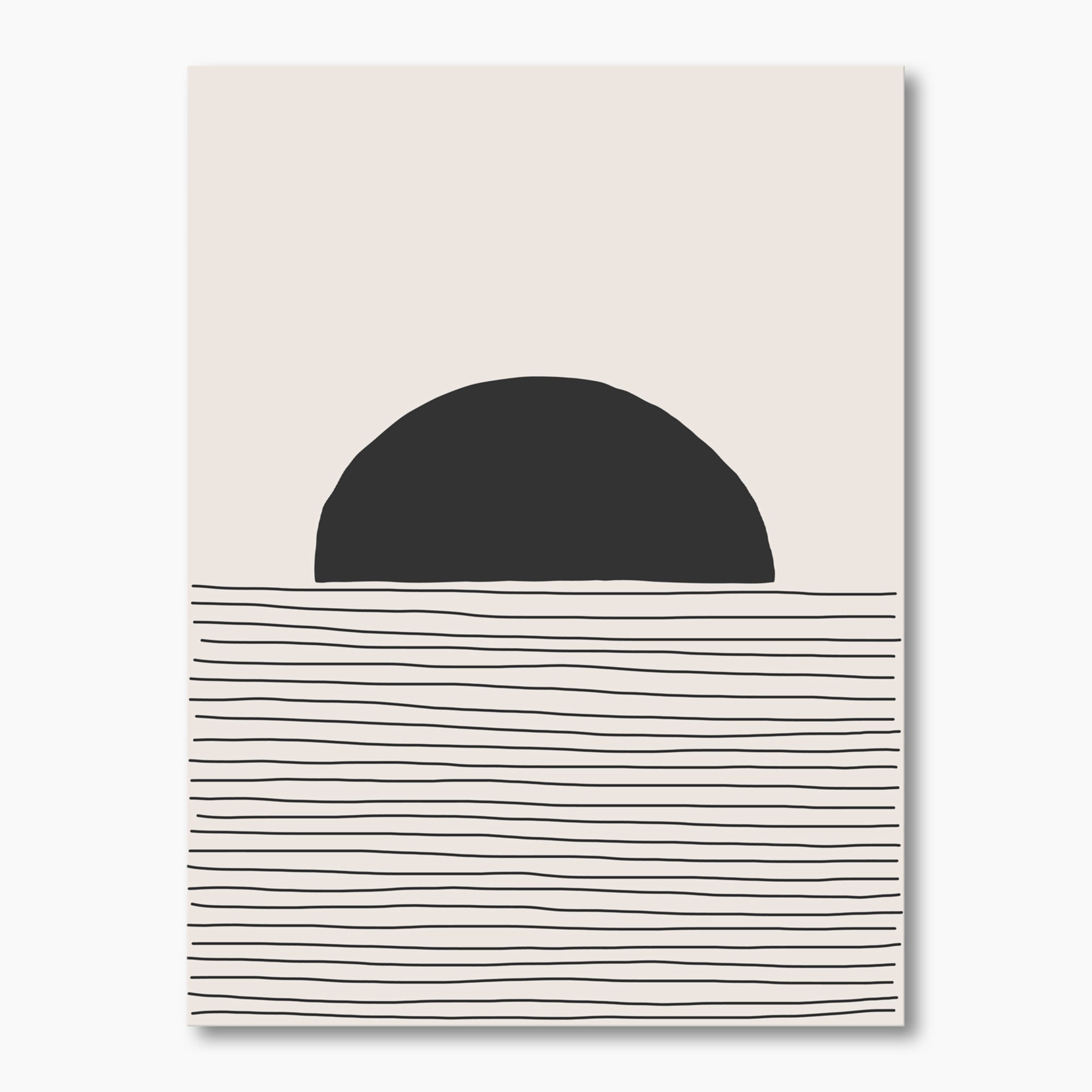 Minimal Geometric Lines And Circle V Wall Art